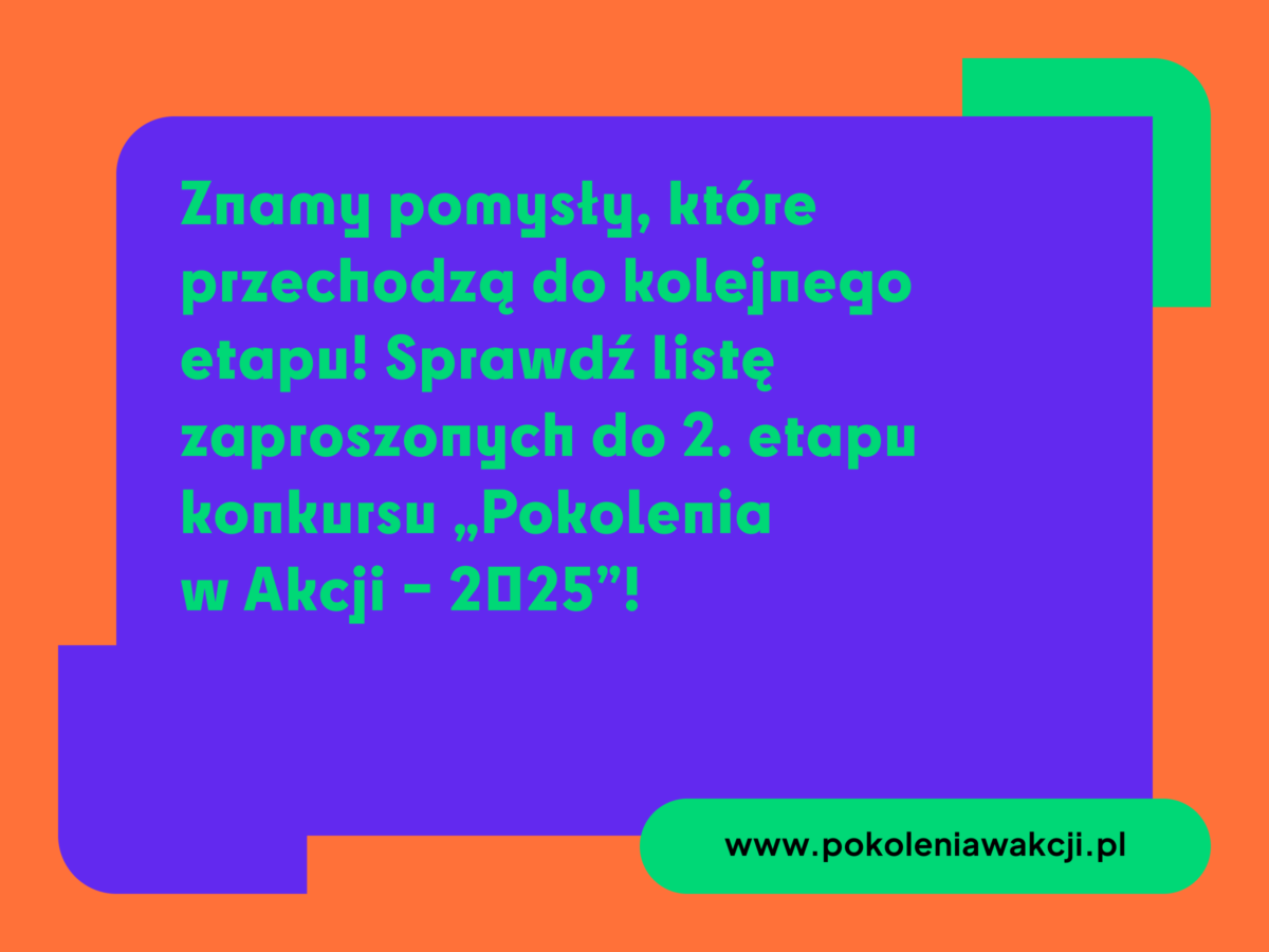 Projekty wybrane do II etapu Konkursu